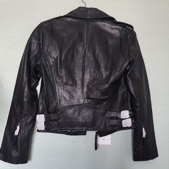 Joie Leolani Leather Biker Jacket XS NWT - Picture 12 of 14